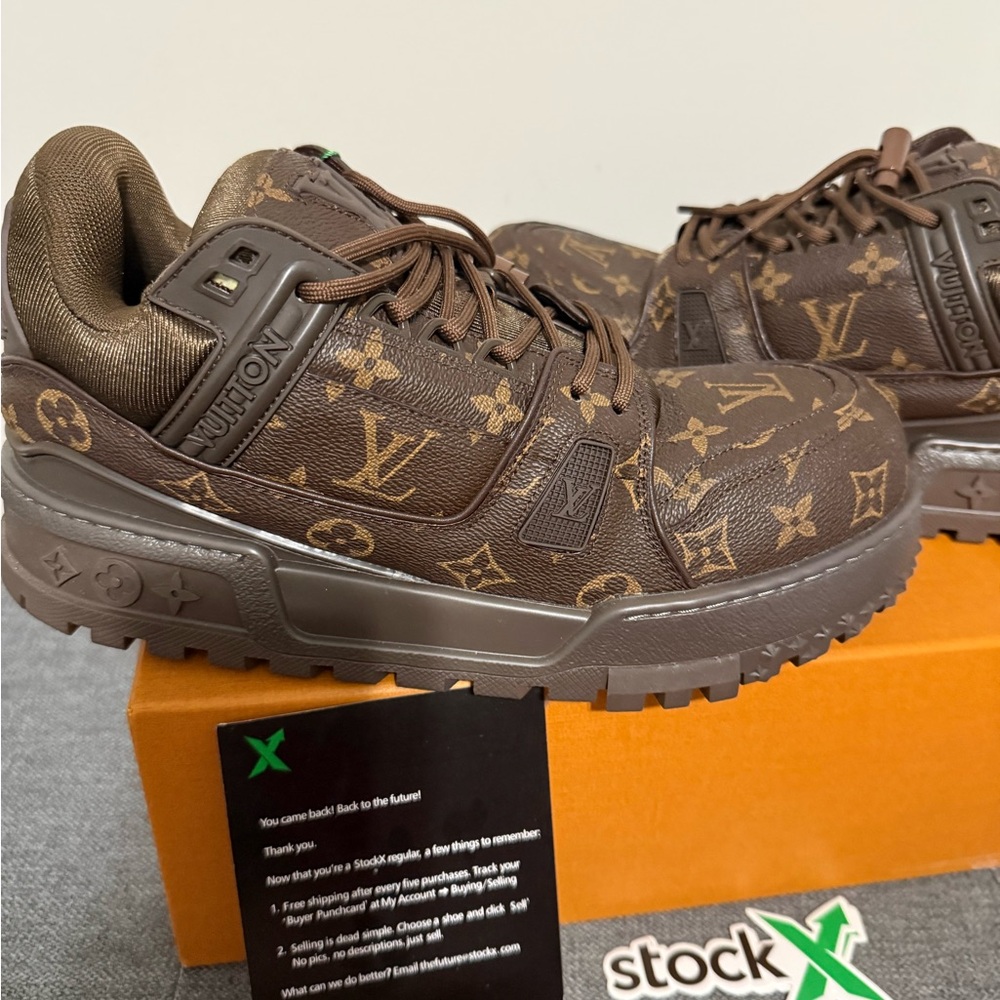 Louis Vuitton Maxi Trainer Brown Sneakers with Chunky Sole - Picture 4 of 9